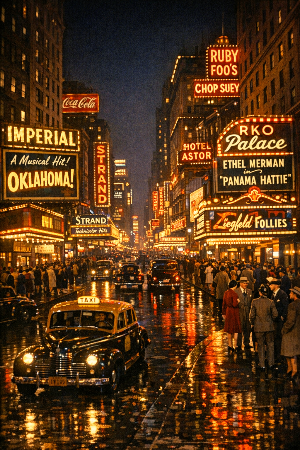 1940s Americana Collage Art Print – Nostalgic Wall Decor