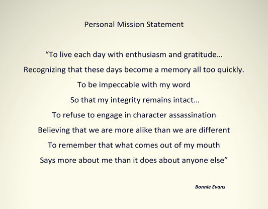 Personal Mission Statement 9x7"