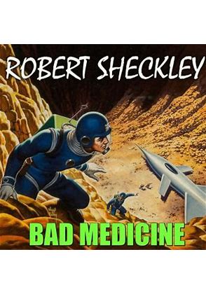 Sci-fi paperback cover with Robert Sheckley name, astronaut and ray gun illustration