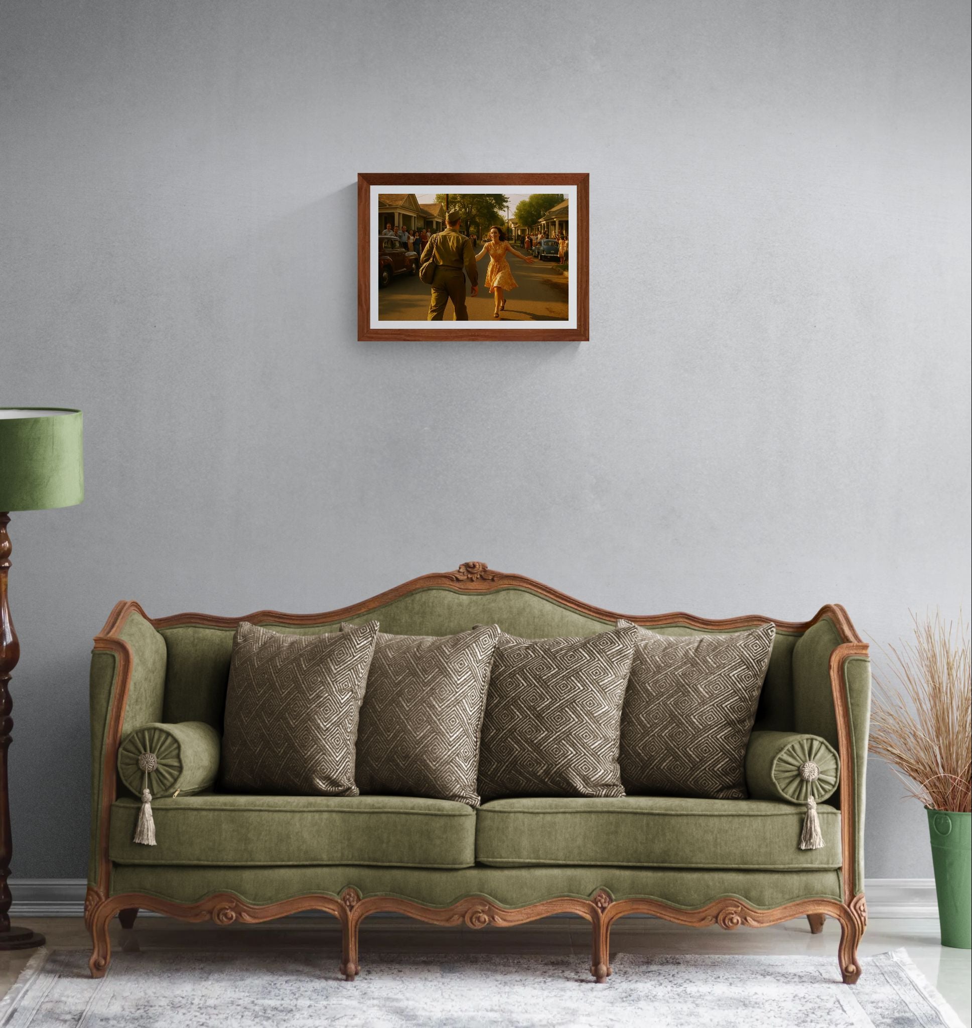 1940s Americana Collage Art Print – Nostalgic Wall Decor
