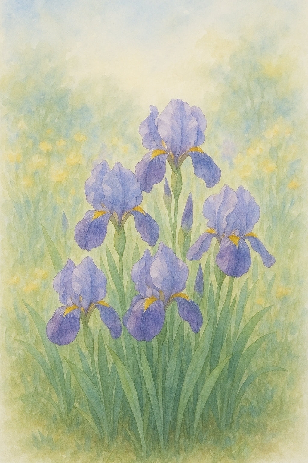 Iris in Bloom 8x12"