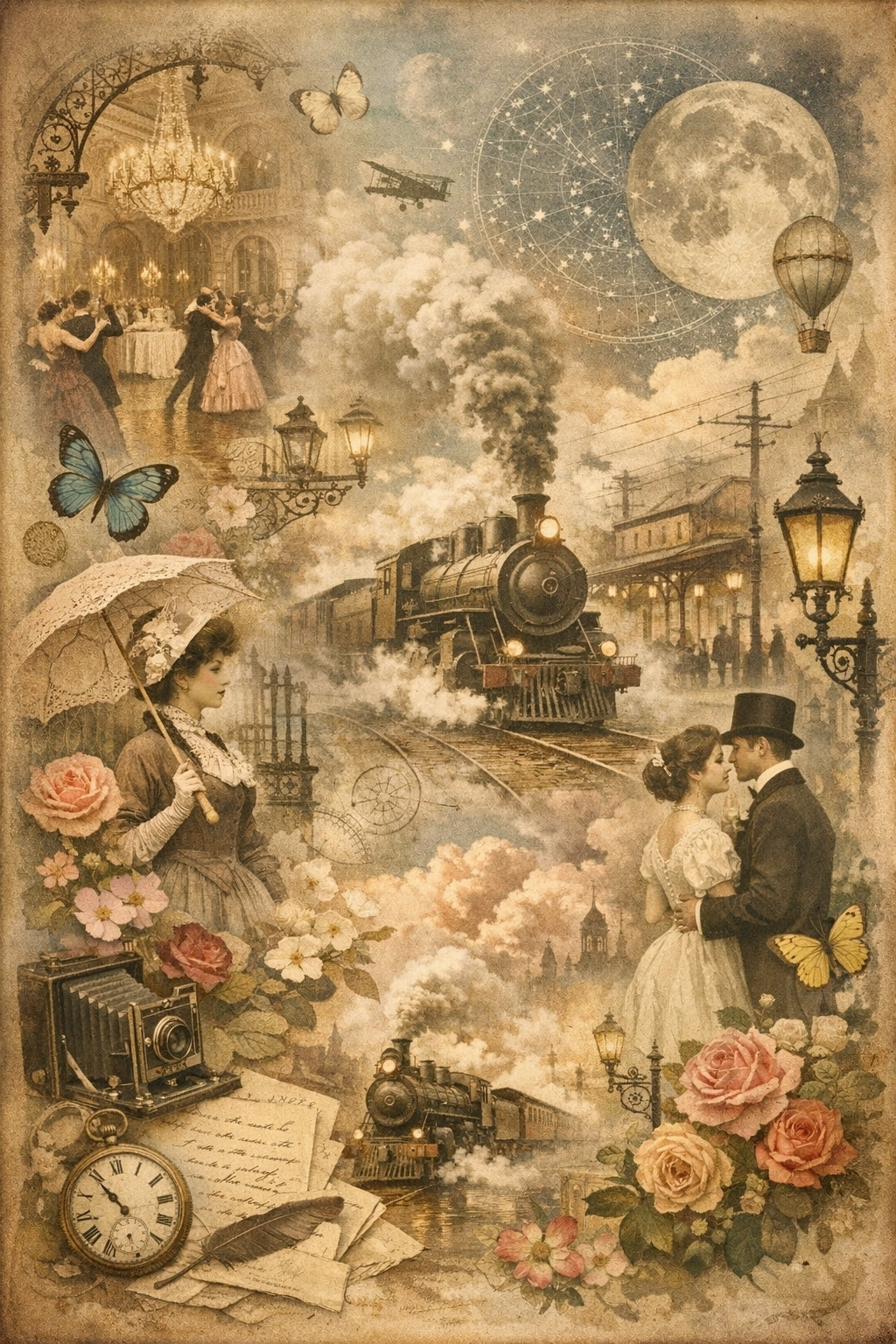Victorian Collage 8x12"